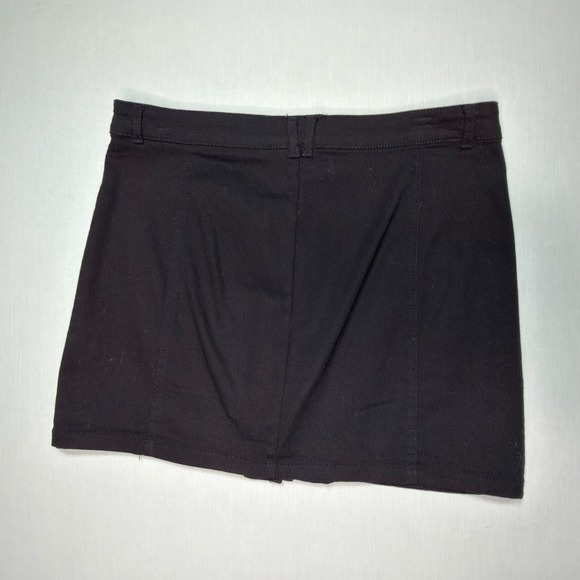 Altard‎ State Women's Black Denim Skirt Front Button Pockets Mini Casual Medium - Picture 4 of 7